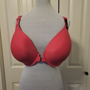 Deesse Plunge Bra Padded Front Close Lace Back SZ 42DDD